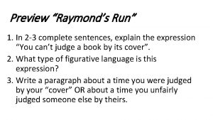 Preview Raymonds Run 1 In 2 3 complete