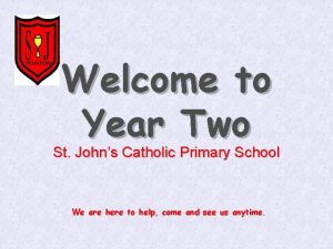 Welcome to Year Two St Johns Catholic Primary