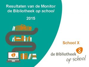 Resultaten van de Monitor de Bibliotheek op school