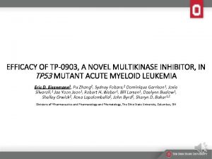 EFFICACY OF TP0903 A NOVEL MULTIKINASE INHIBITOR IN