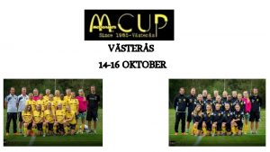 VSTERS 14 16 OKTOBER Tider att hlla reda