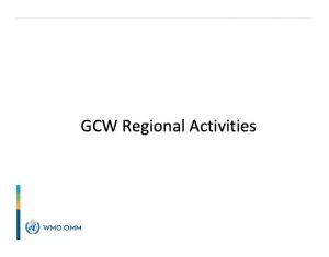 GCW Regional Workshops South America Cryo Net Workshop