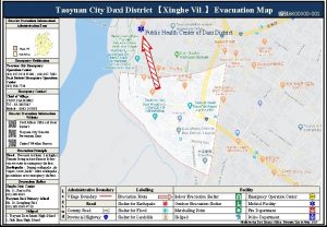 Taoyuan City Daxi District Xinghe Vil Evacuation Map