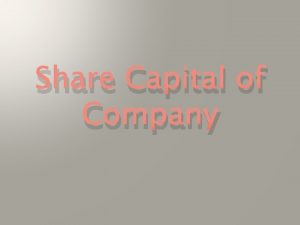 Share Capital of Company Meaning of Share Capital