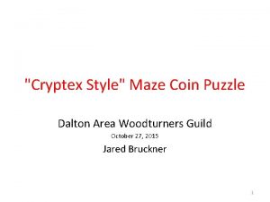 Cryptex Style Maze Coin Puzzle Dalton Area Woodturners