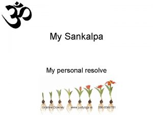 My Sankalpa My personal resolve Grinne Downey www