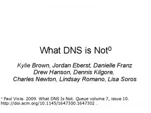 What DNS is 0 Not Kylie Brown Jordan