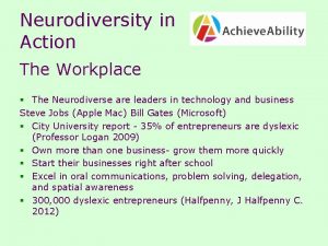 Neurodiversity in Action The Workplace The Neurodiverse are