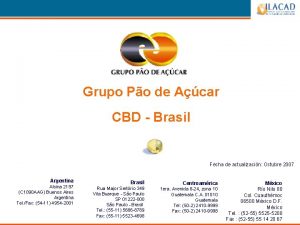 Grupo Po de Acar CBD Brasil Fecha de