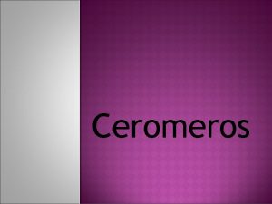 Ceromeros El termino proviene de CERAMICOCTIMIZED POLIMER O