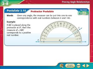 Use the Angle Addition Postulate CONSTRUCTION Using a