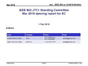 doc IEEE 802 ec19 0016 00 00 ec