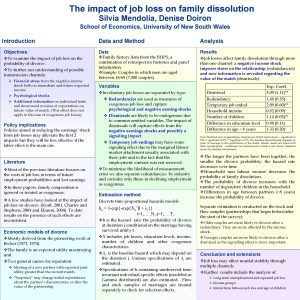 The impact of job loss on family dissolution