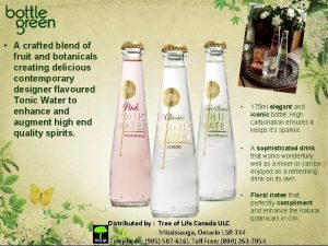 A crafted blend of fruit and botanicals creating