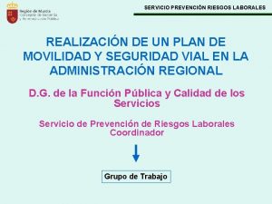 SERVICIO PREVENCIN RIESGOS LABORALES REALIZACIN DE UN PLAN