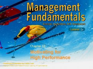 Chapter 12 Motivating for High Performance Power Point