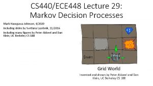 CS 440ECE 448 Lecture 29 Markov Decision Processes