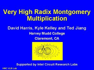Very High Radix Montgomery Multiplication David Harris Kyle