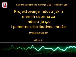 Katedra za elektrina merenja DEET FTN Novi Sad