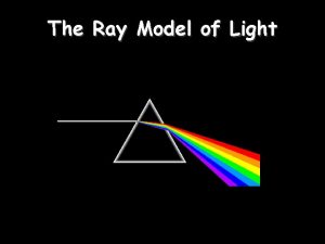 The Ray Model of Light Part 1 Properties