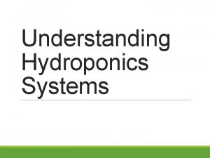 Understanding Hydroponics Systems Next Generation Science Common Core