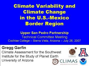 Climate Variability and Climate Change in the U