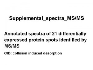 SupplementalspectraMSMS Annotated spectra of 21 differentially expressed protein