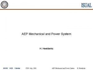 AEP Mechanical and Power System H Heetderks NCKU