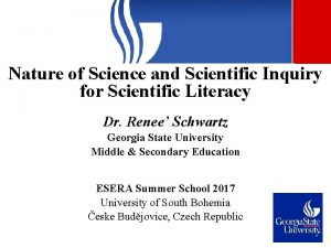 Nature of Science and Scientific Inquiry for Scientific