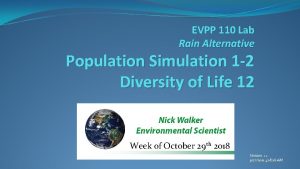 EVPP 110 Lab Rain Alternative Population Simulation 1