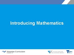 Introducing Mathematics Victorian Curriculum F 10 Released in