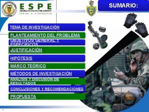 SUMARIO INICTEL TEMA DE INVESTIGACIN PLANTEAMIENTO DEL PROBLEMA