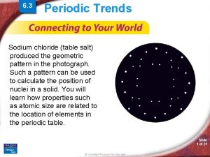 6 3 Periodic Trends Sodium chloride table salt