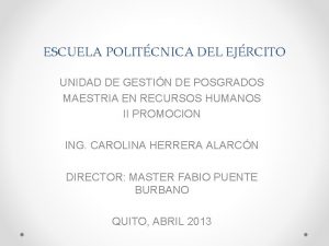 ESCUELA POLITCNICA DEL EJRCITO UNIDAD DE GESTIN DE