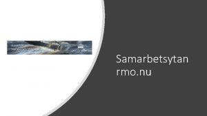 Samarbetsytan rmo nu Bakgrund Infr programperioden 2015 2020