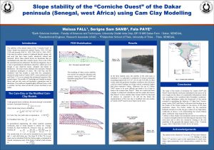 Slope stability of the Corniche Ouest of the