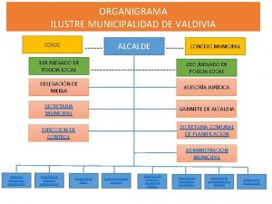 ORGANIGRAMA ILUSTRE MUNICIPALIDAD DE VALDIVIA COSOC 1 ER