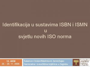 Identifikacija u sustavima ISBN i ISMN u svjetlu