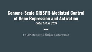 GenomeScale CRISPRMediated Control of Gene Repression and Activation