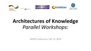 Architectures of Knowledge Parallel Workshops NADRE Conference Feb