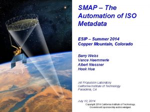 http smap jpl nasa gov SMAP The Automation