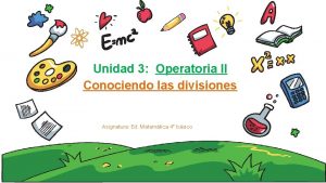 Unidad 3 Operatoria II Conociendo las divisiones Asignatura