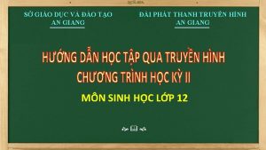 S GIO DC V O TO AN GIANG