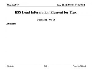 March 2017 doc IEEE 802 11 170308 r