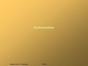 Sedimentation Biophysical Tools 02 Sedimentation 9172021 1 Principle