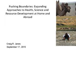 Pushing Boundaries Expanding Approaches to Health Science and