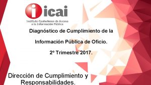 Diagnstico de Cumplimiento de la Informacin Pblica de