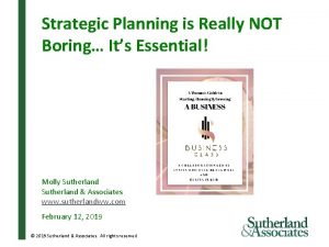 Strategic Planning is Really NOT Boring Its Essential