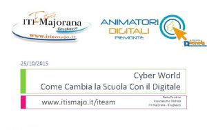 25102015 Cyber World Come Cambia la Scuola Con