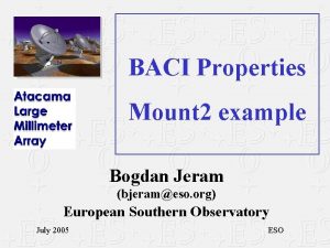 BACI Properties Mount 2 example Bogdan Jeram bjerameso